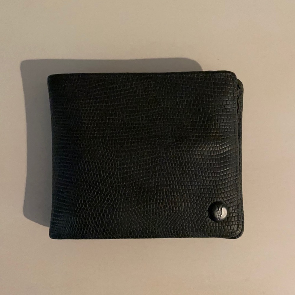 All Saints Black Leather Wallet